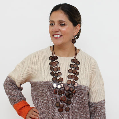 Brown Iridescent Arabella Necklace