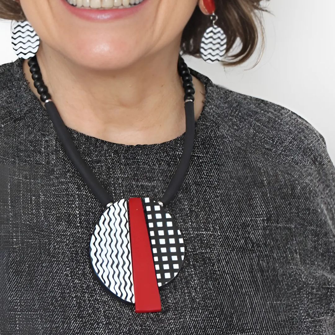 Red Lunetta Necklace