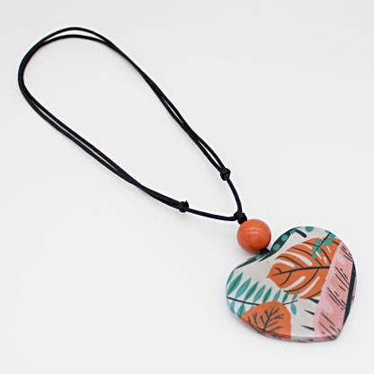 Tropical Heart Pendant Necklace