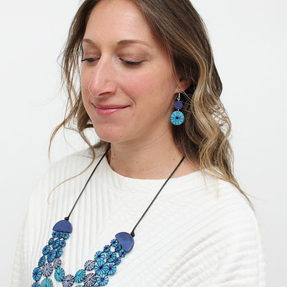 Blue Janet Statement Earrings