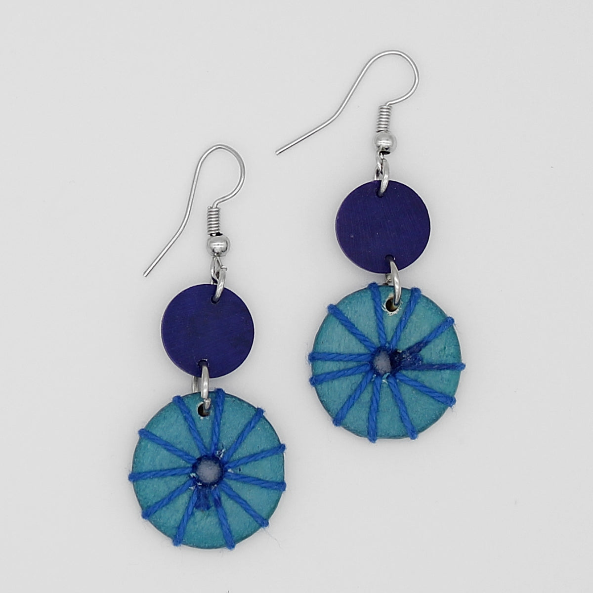 Blue Janet Statement Earrings