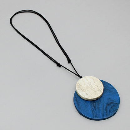 Blue Round Double Whitney Pendant