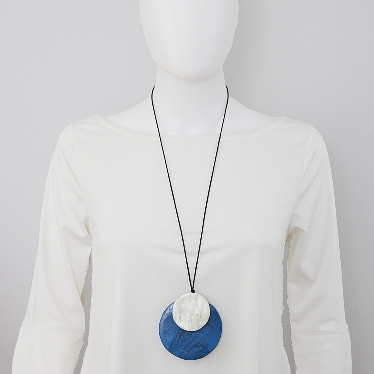 Blue Round Double Whitney Pendant