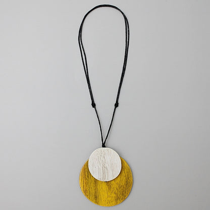 Yellow Round Double Whitney Pendant