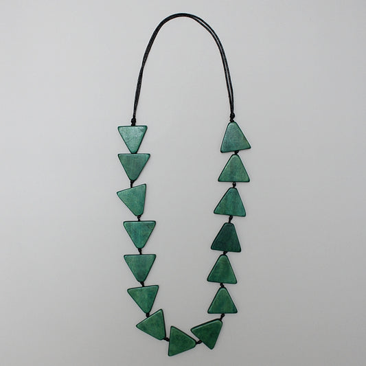 Teal Triangle Joyce Necklace