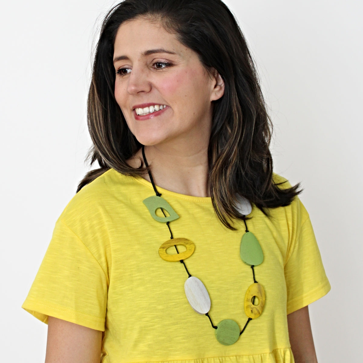 Abstract Lime Wrenly Necklace-Sylca Designs