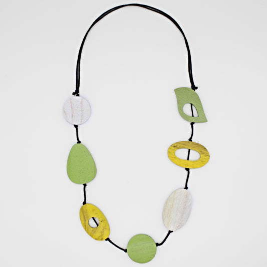 Abstract Lime Wrenly Necklace-Sylca Designs