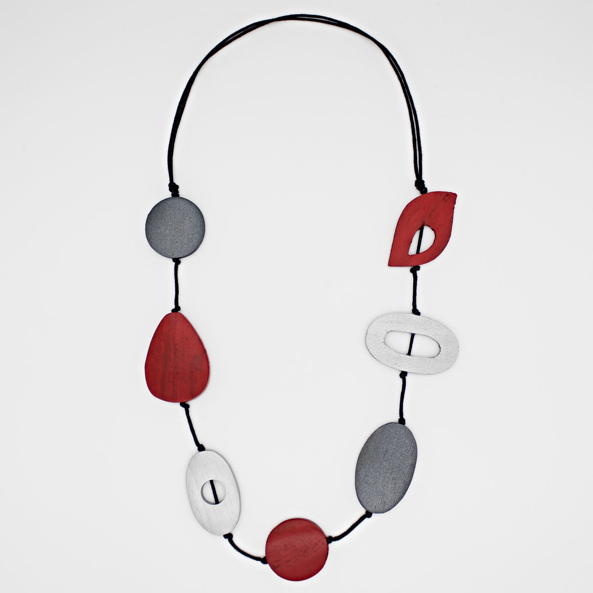 Red Abstract Wrenly Necklace