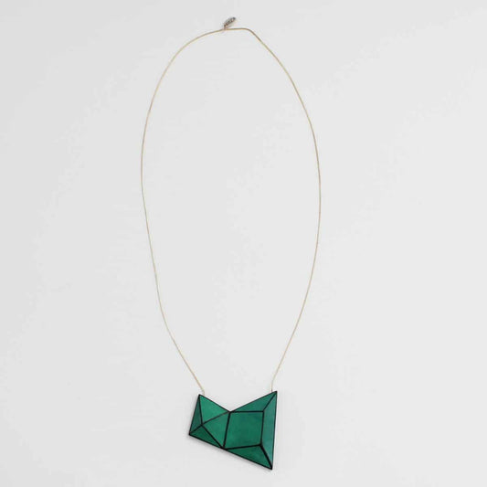 Green Geometric Necklace