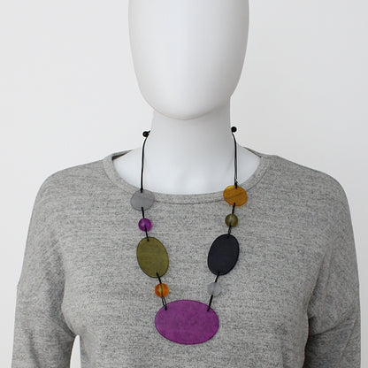 Purple Frosted Margot Necklace