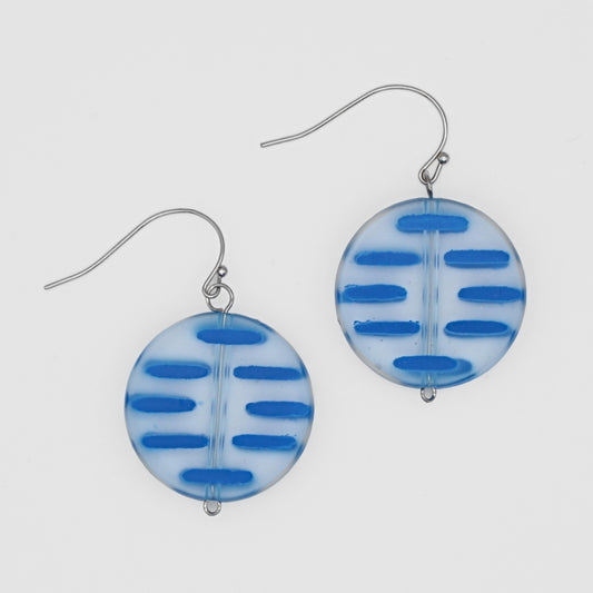 Blue Greer Resin Earrings