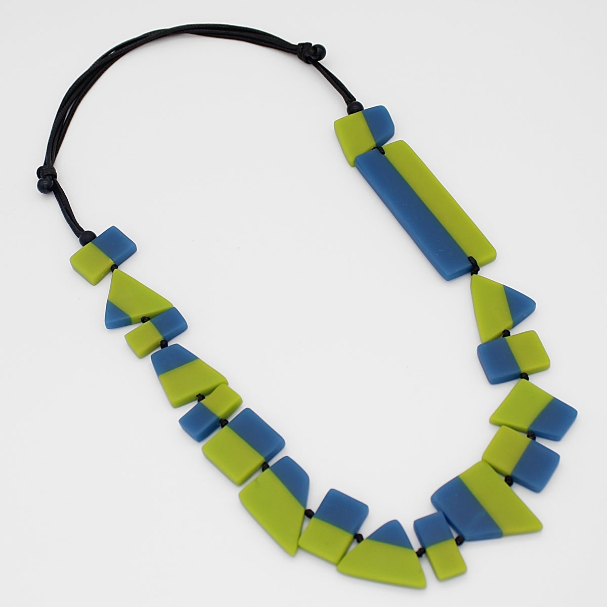 Bria Artistic Lime Blue Necklace