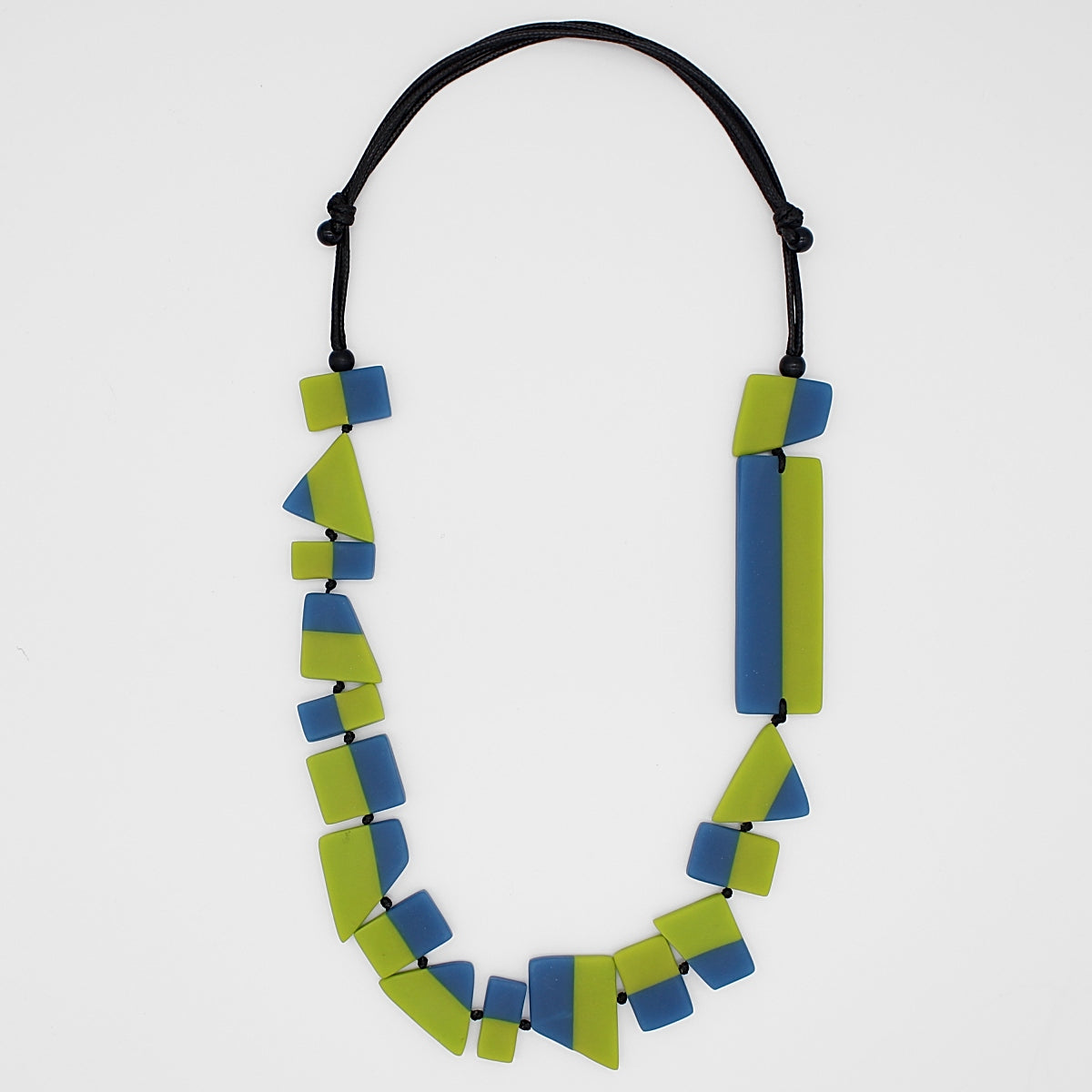 Bria Artistic Lime Blue Necklace