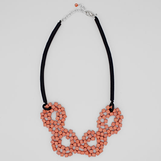 Peach Elyse Beaded Necklace