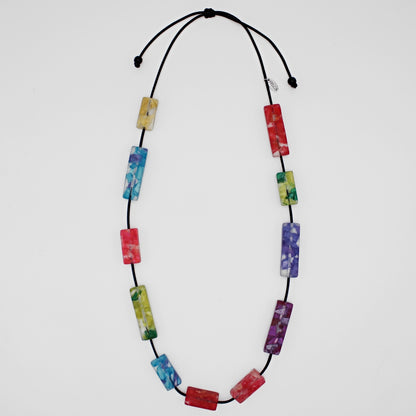 Vega Multi-Color Rectangular Necklace