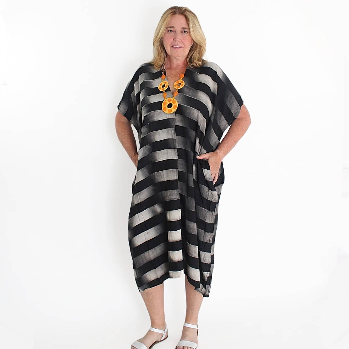 Flowy Striped Maxi Dress - – Sylca Designs