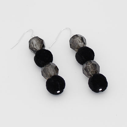 Black and Grey Drop Earrings