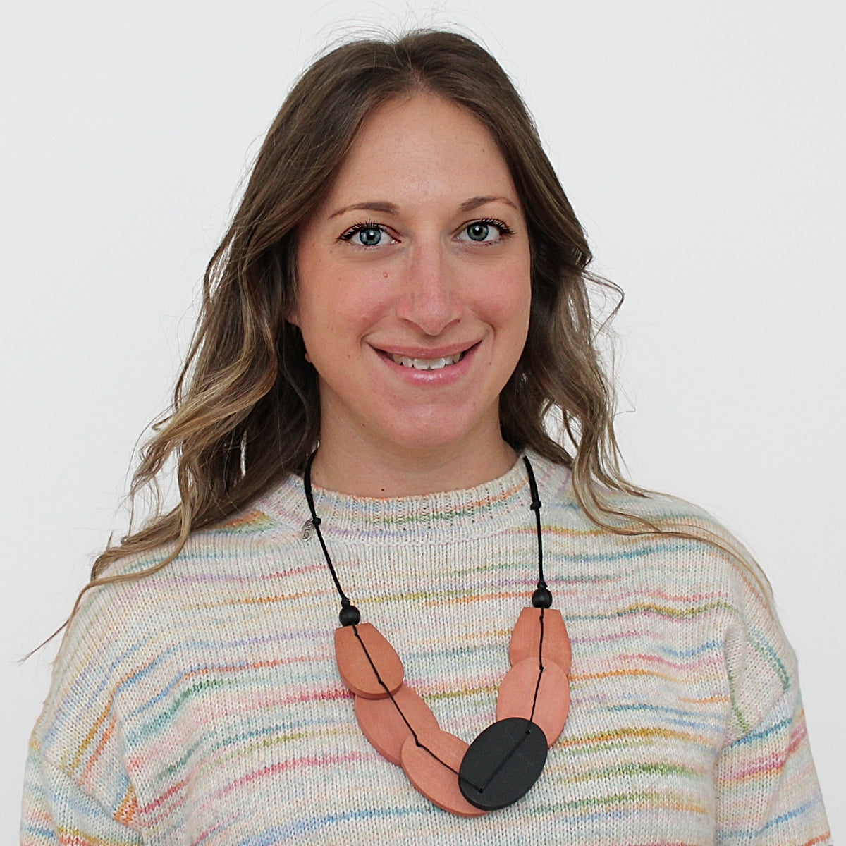 Peach Wooden Flynn Necklace