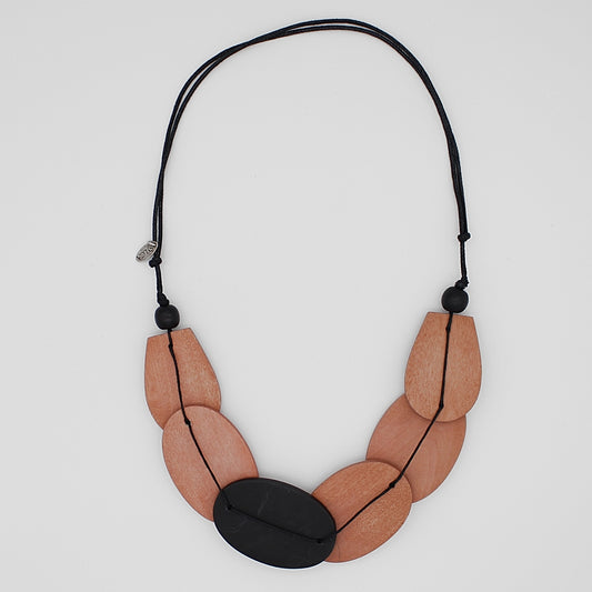 Peach Wooden Flynn Necklace