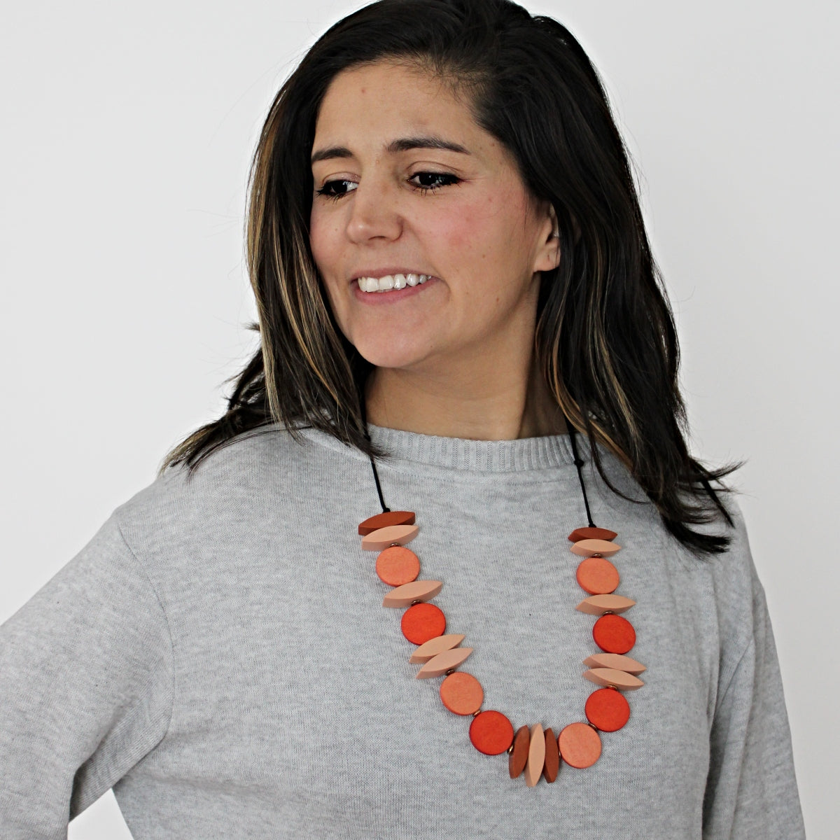 Isabel Shades of Orange Necklace