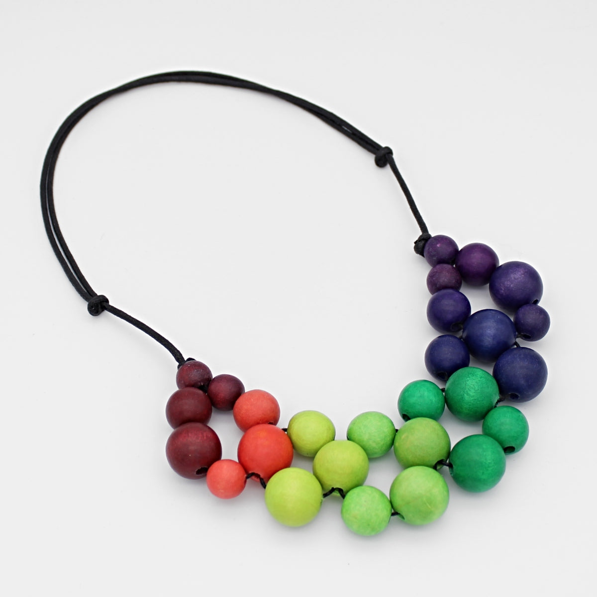 Multi-Color Ombre Beaded Necklace