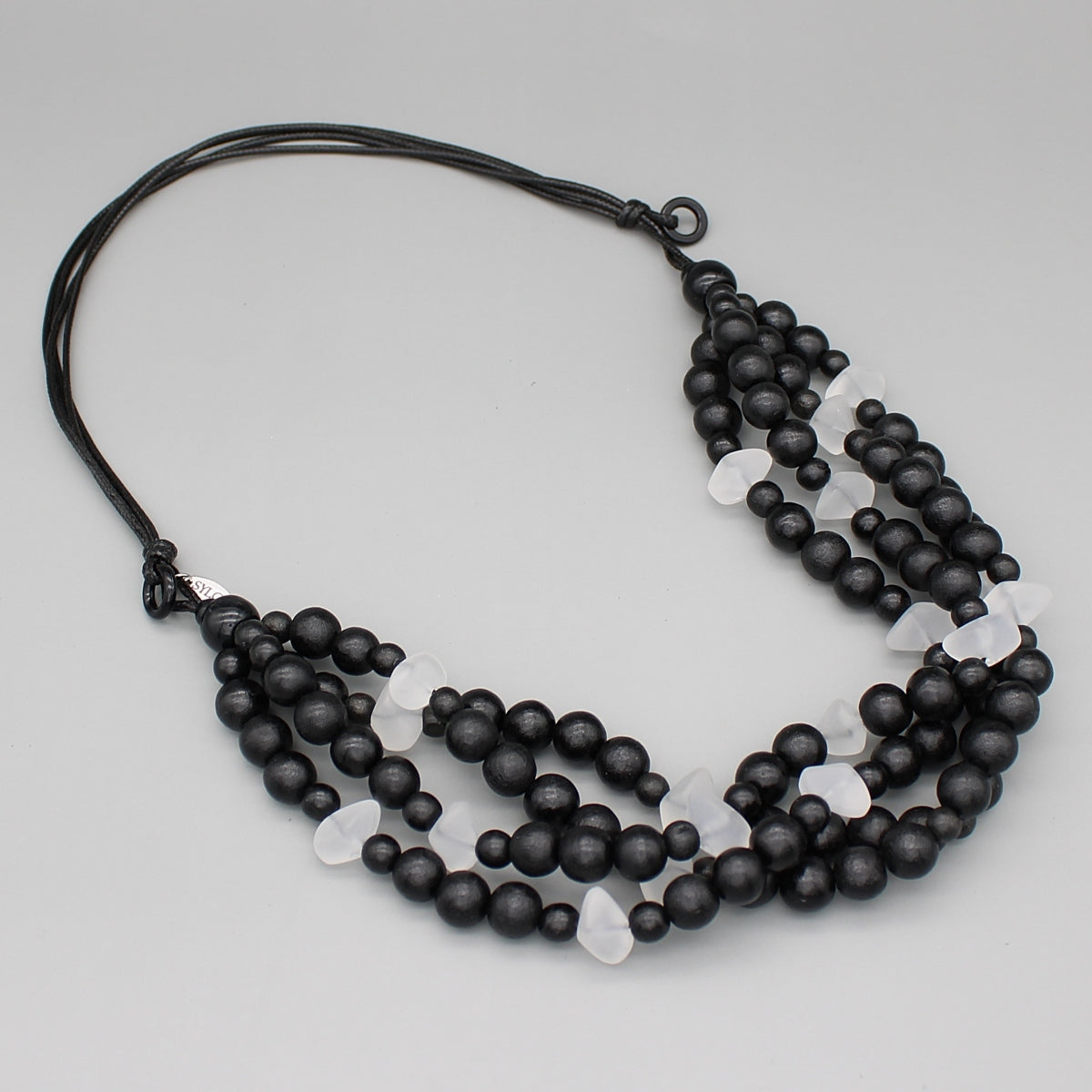 Black Multi Strand Cecilia Necklace