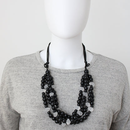 Black Multi Strand Cecilia Necklace