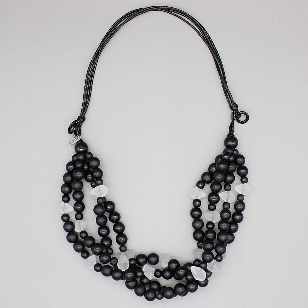 Black Multi Strand Cecilia Necklace