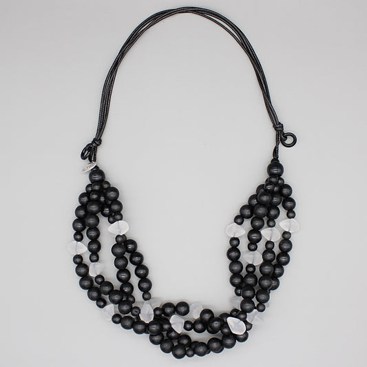 Black Multi Strand Cecilia Necklace