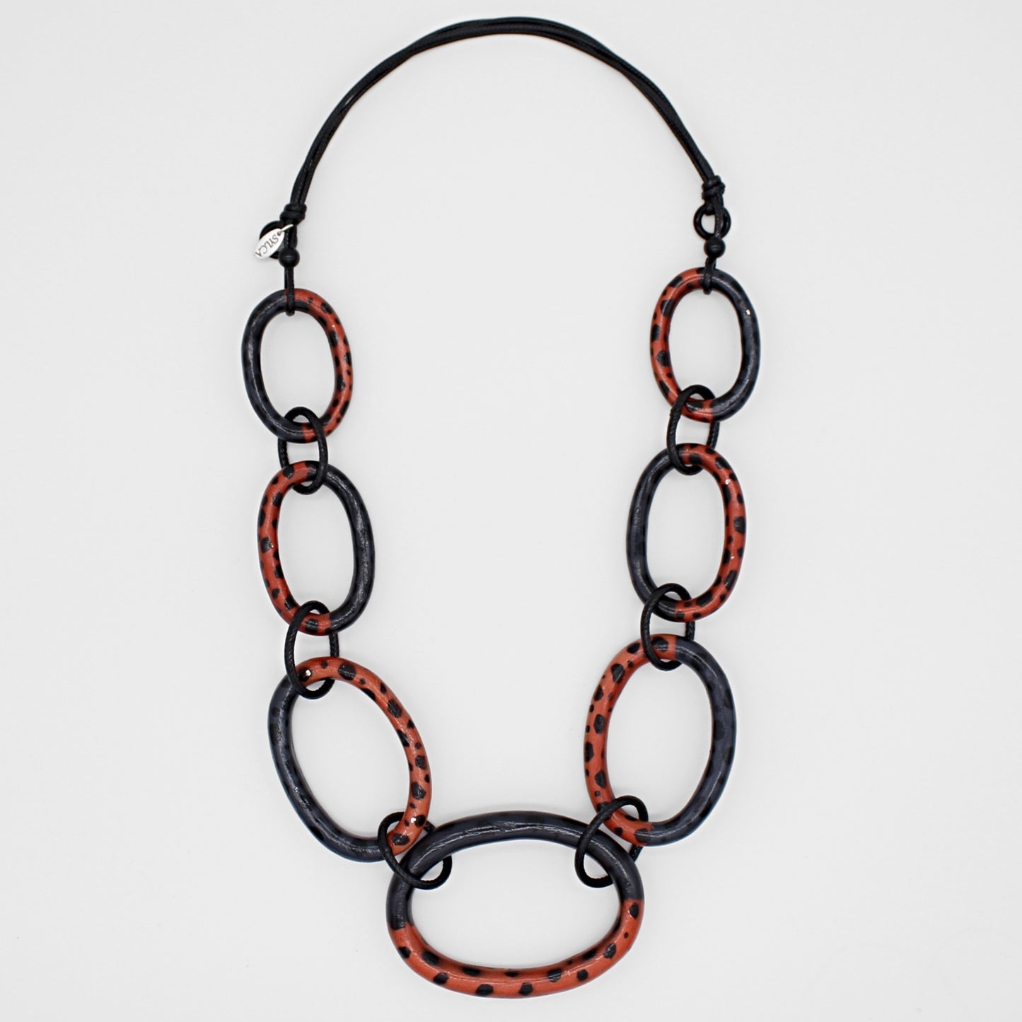 Sunset Orange Aubrey Link Necklace