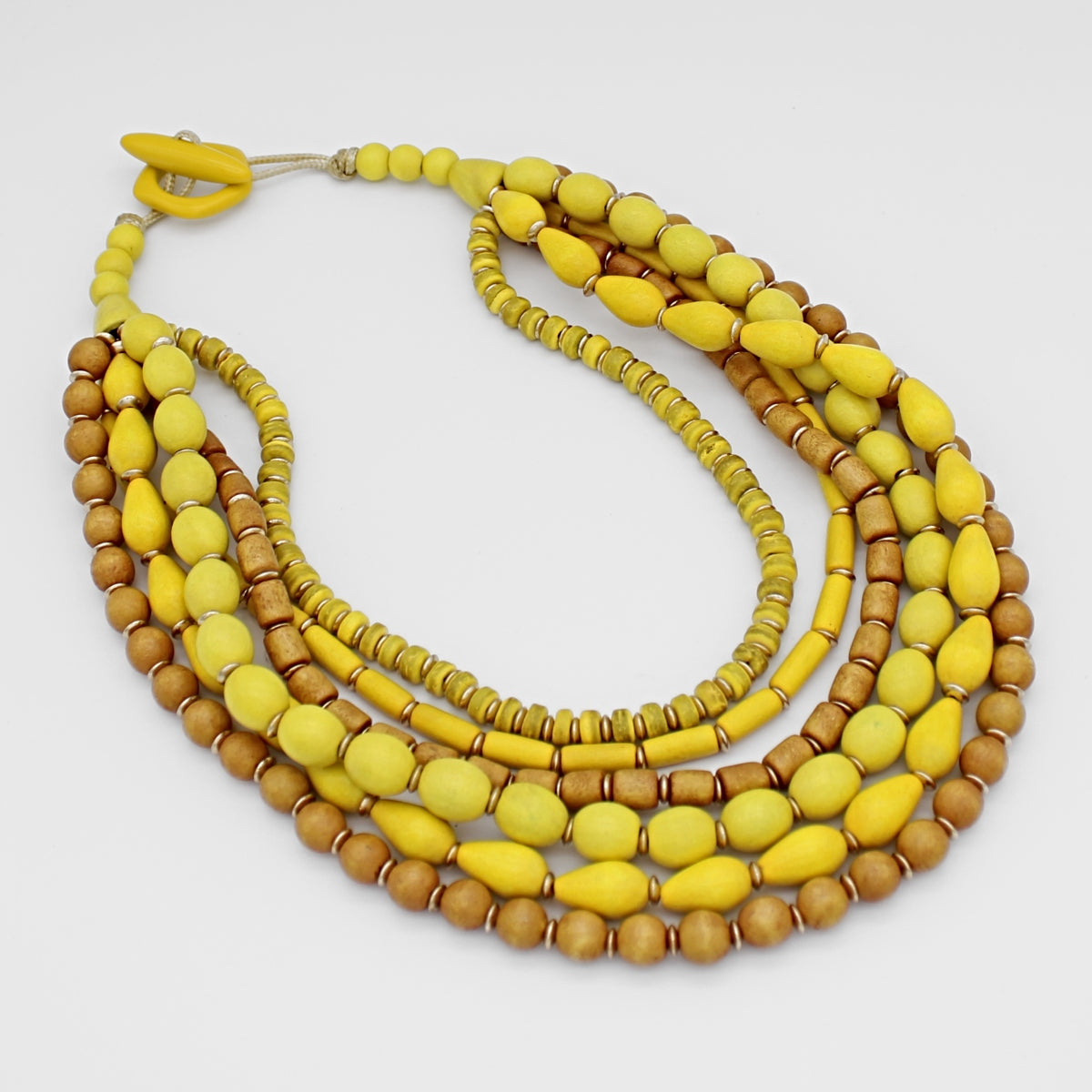 Yellow Multi Strand Simone Necklace