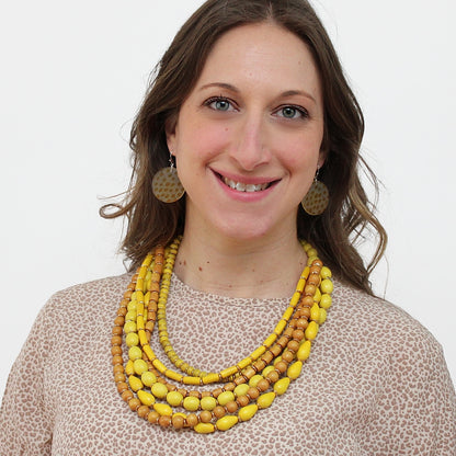 Yellow Multi Strand Simone Necklace