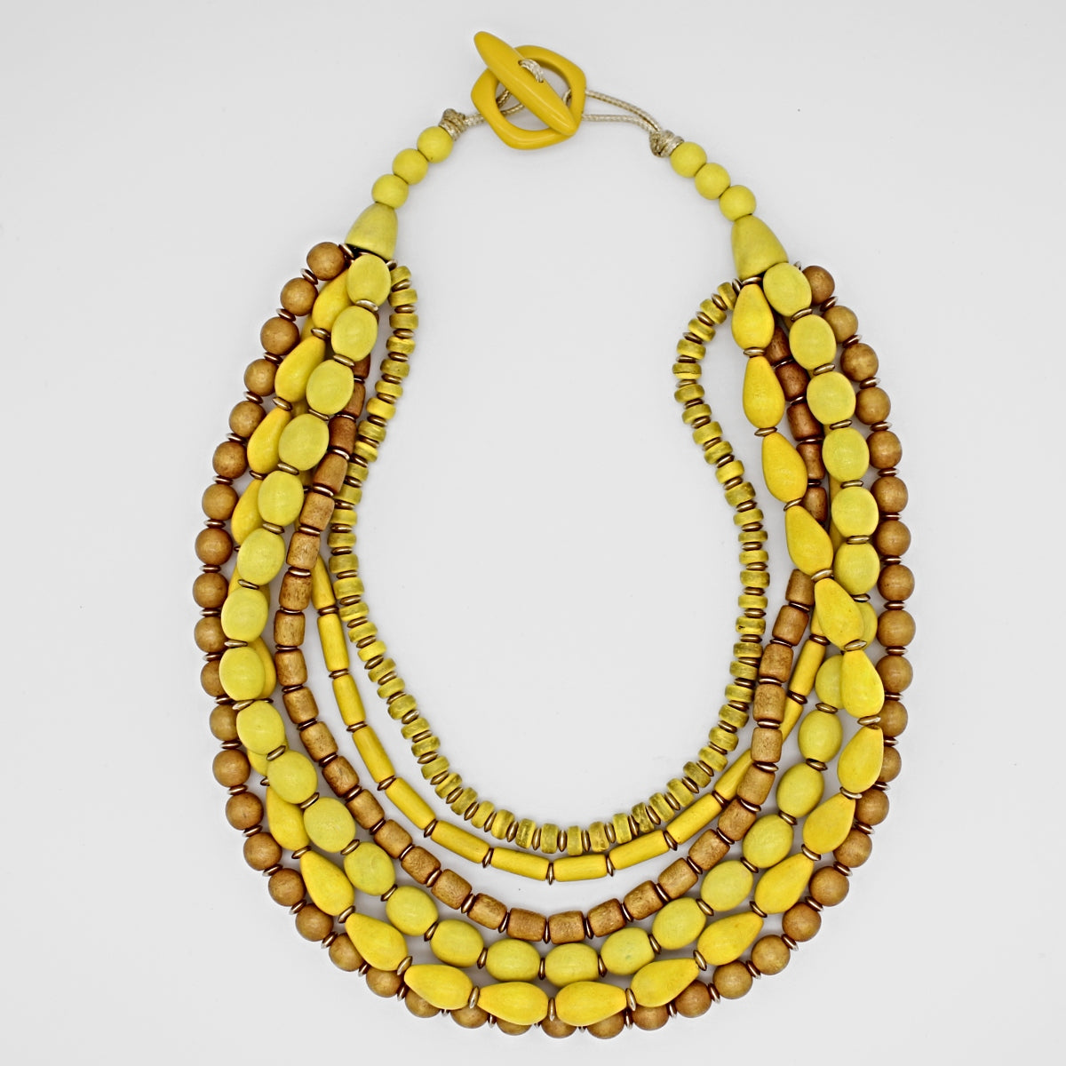 Yellow Multi Strand Simone Necklace