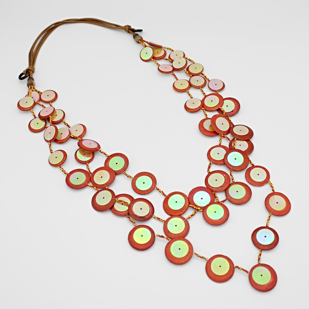 Orange Iridescent Arabella Necklace