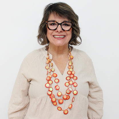 Orange Iridescent Arabella Necklace