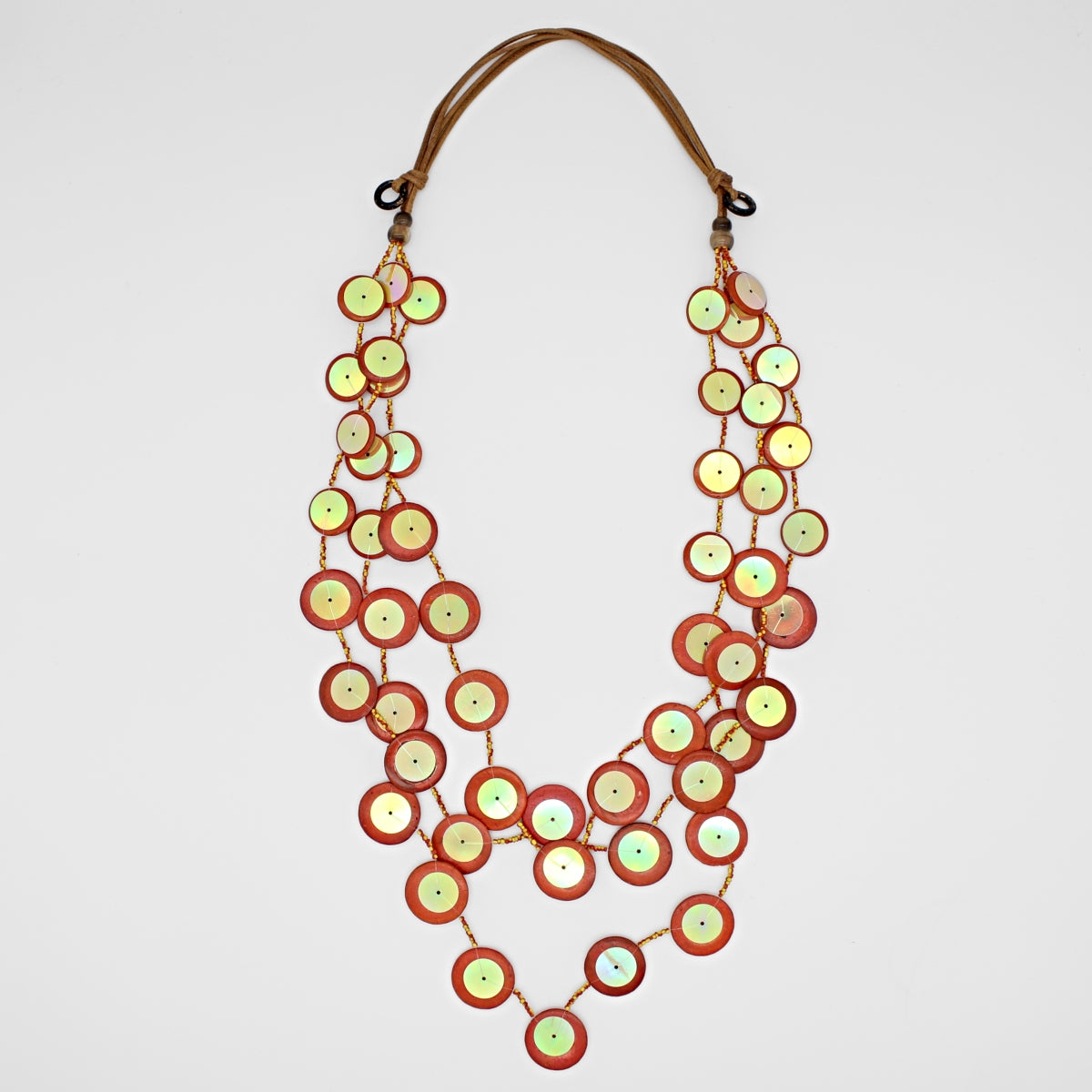 Orange Iridescent Arabella Necklace