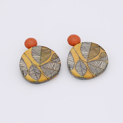 Orange and Gold Fall Feeling Earrings