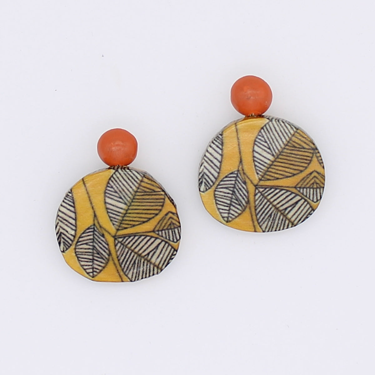 Orange and Gold Fall Feeling Earrings